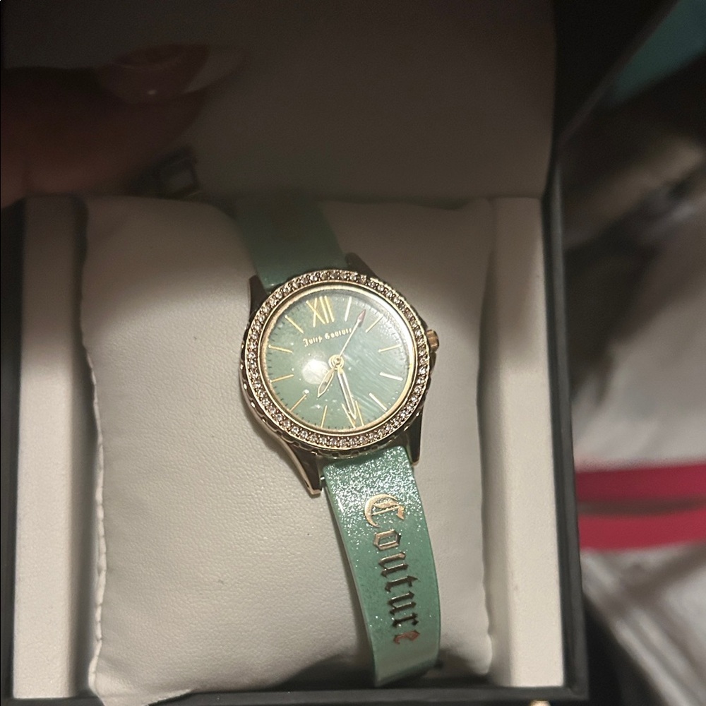 Juicy Couture Women's Green and Gold Watch